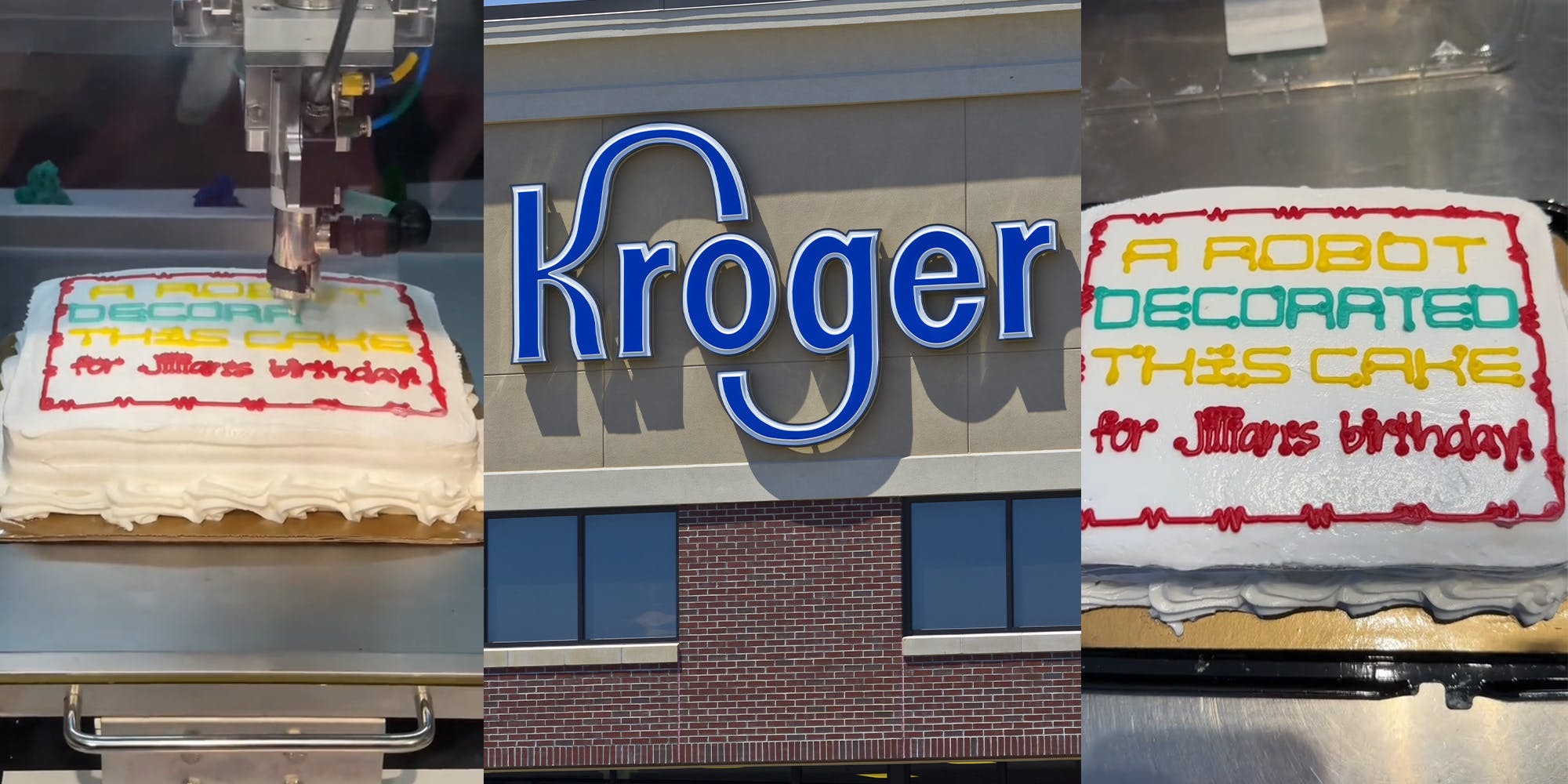 ‘Safe to say cake decorator won’t be going out of business’: Robot makes customer’s cake at Kroger, writes that a robot made it